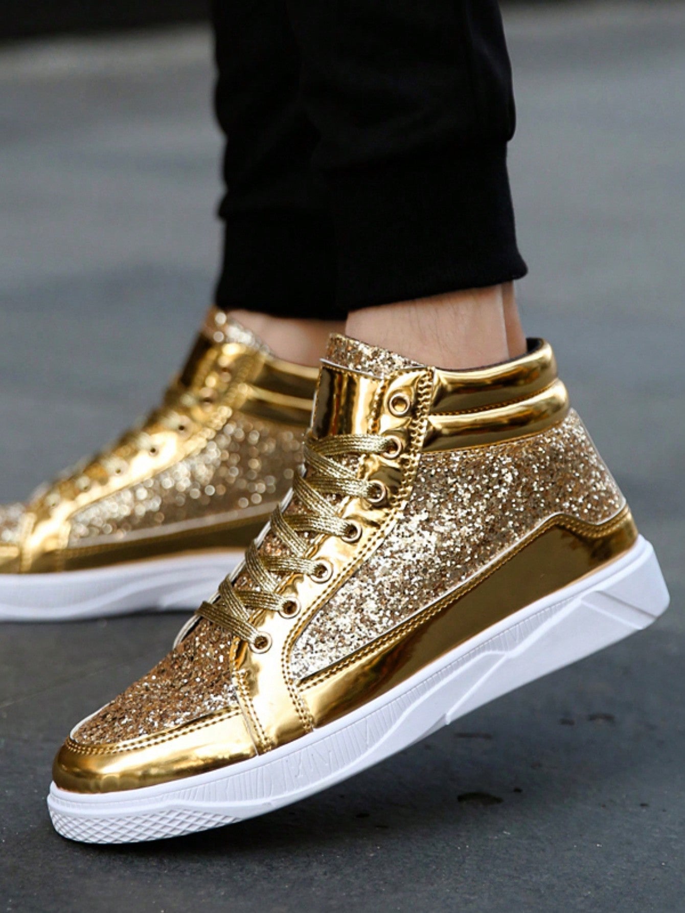 Men's Fashion Glitter Sparkling Panel Shoes