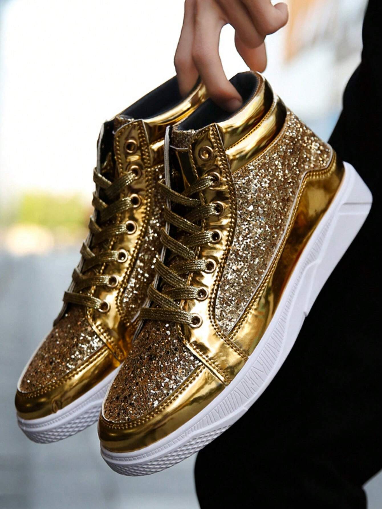 Men's Fashion Glitter Sparkling Panel Shoes