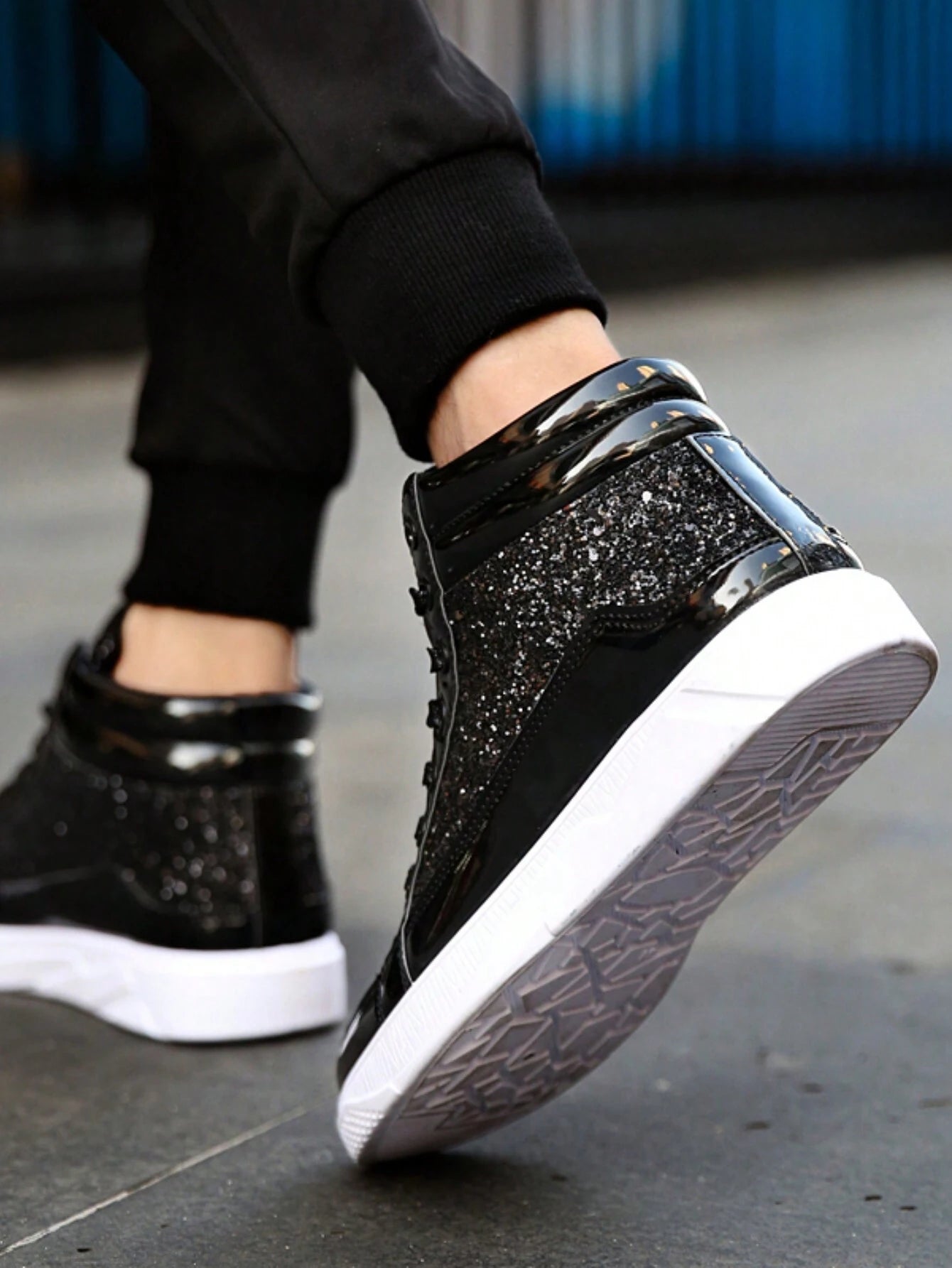 Men's Fashion Glitter Sparkling Panel Shoes