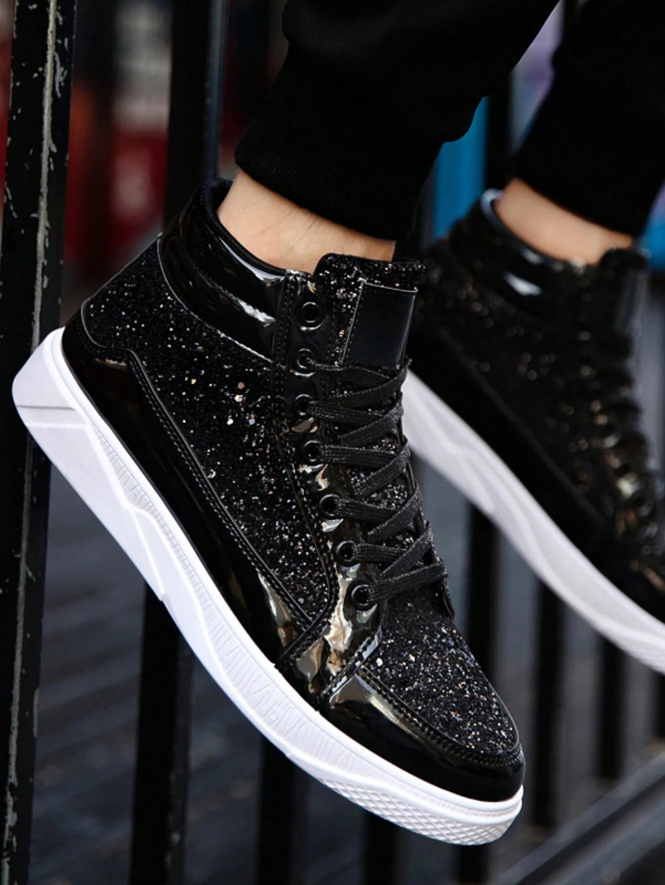 Men's Fashion Glitter Sparkling Panel Shoes