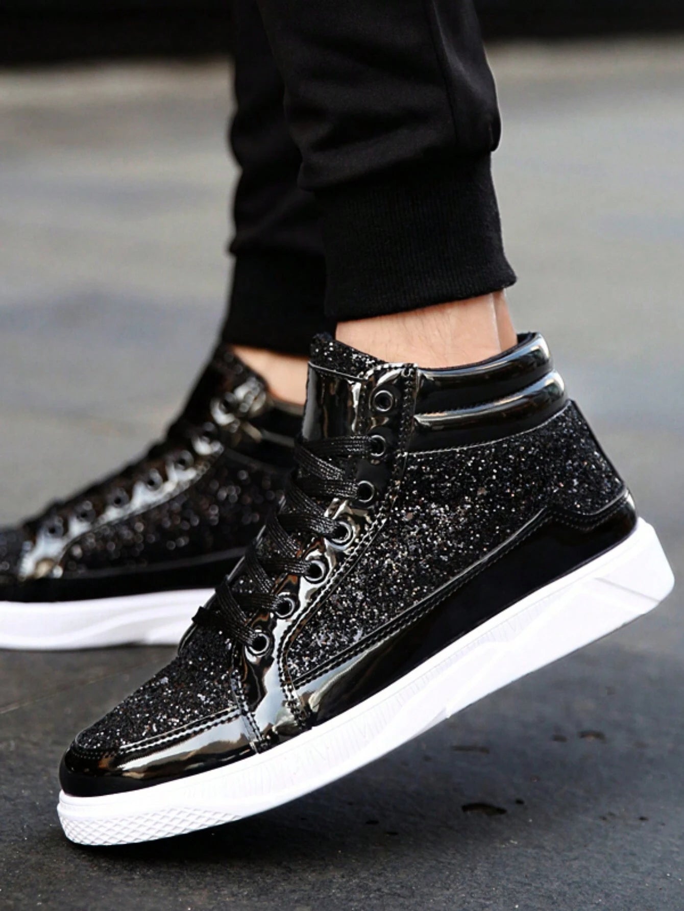 Men's Fashion Glitter Sparkling Panel Shoes