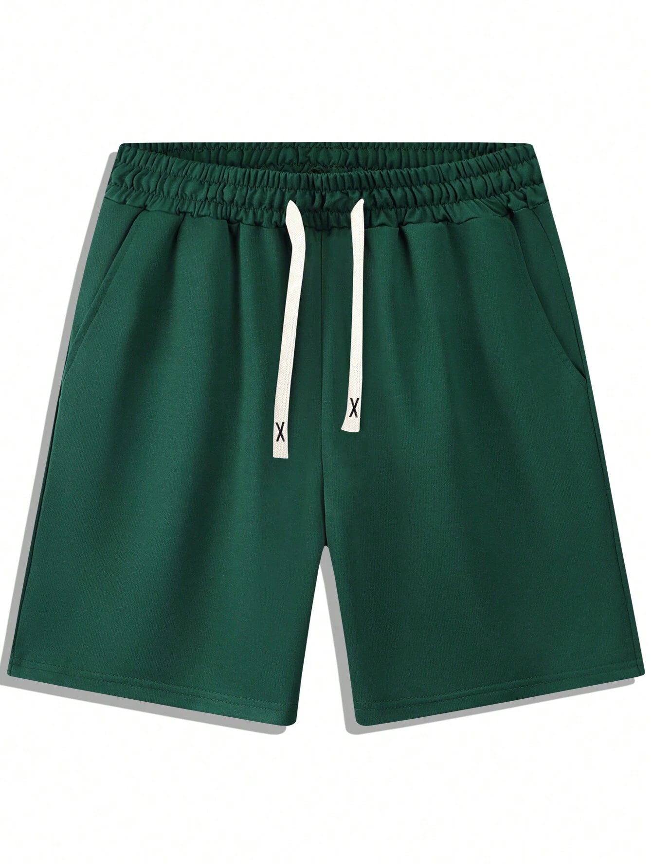 3Pcs/Pack Men'S Comfortable & Simple Solid Color Shorts with Elastic Waist & Drawstring