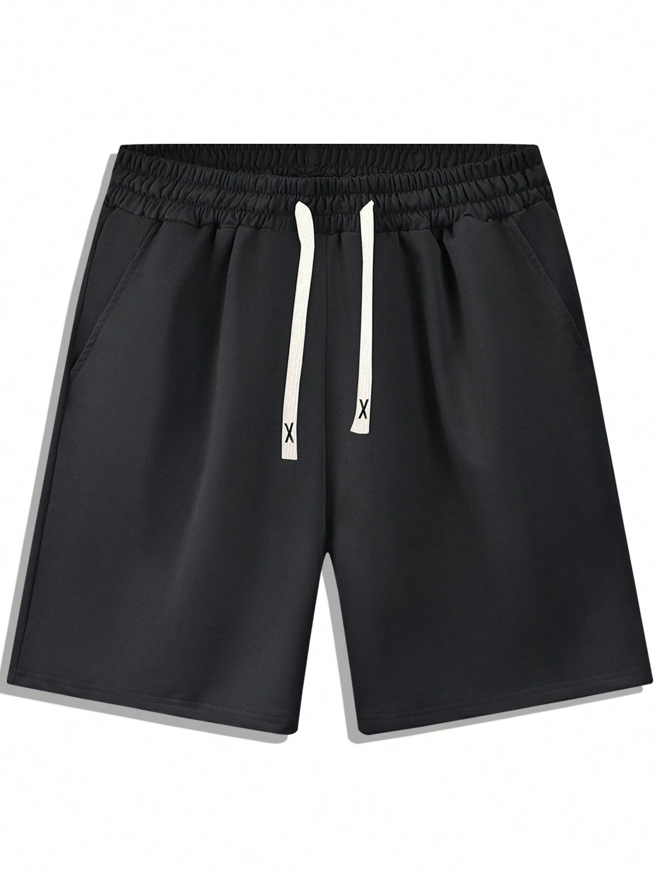 3Pcs/Pack Men'S Comfortable & Simple Solid Color Shorts with Elastic Waist & Drawstring