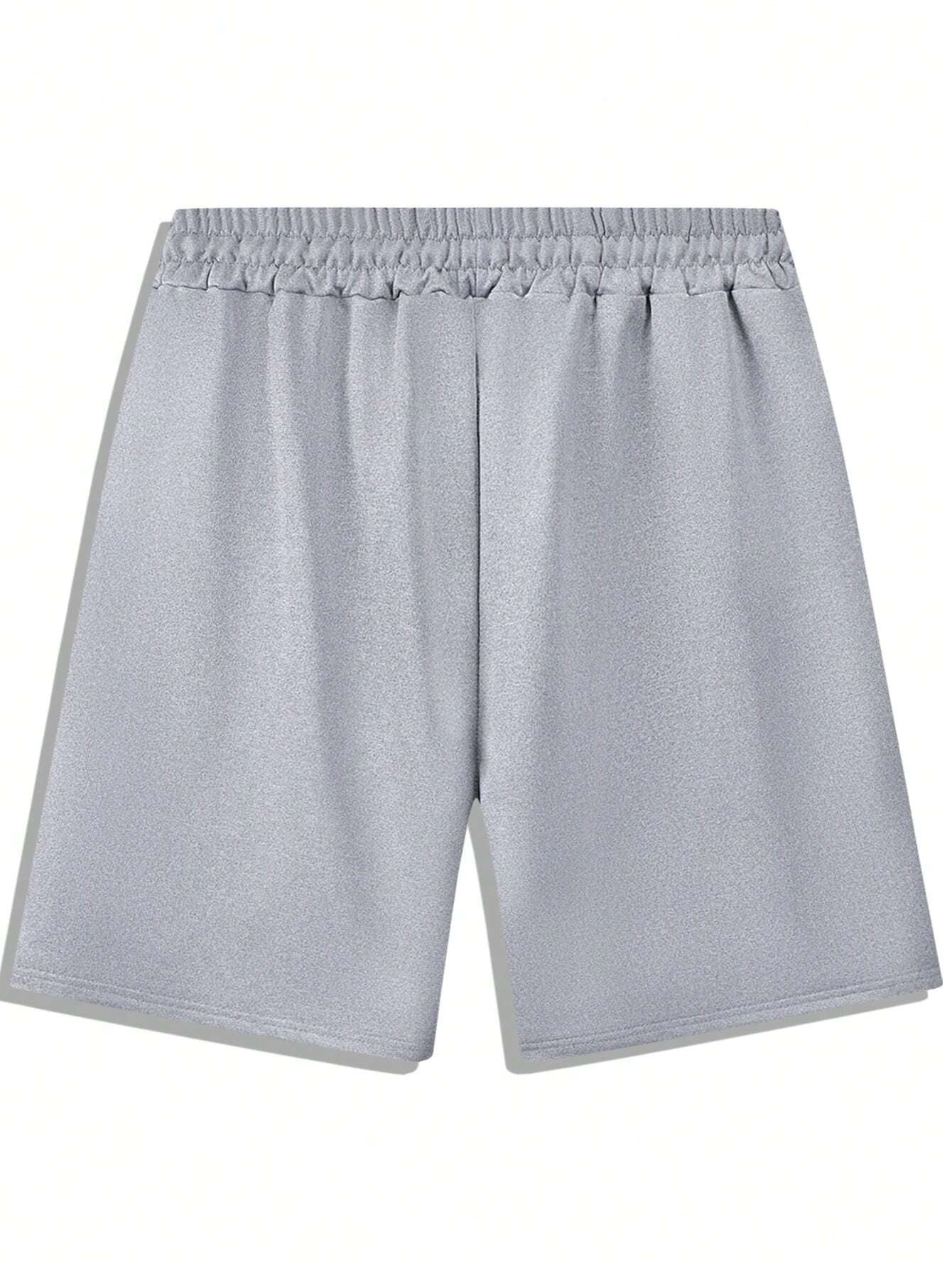 3Pcs/Pack Men'S Comfortable & Simple Solid Color Shorts with Elastic Waist & Drawstring